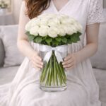 Vase White Roses